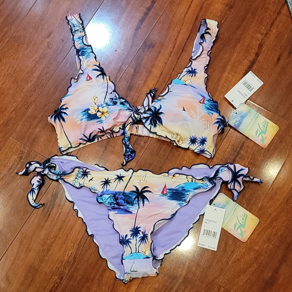 NWT size L Hobie 2pc bikini